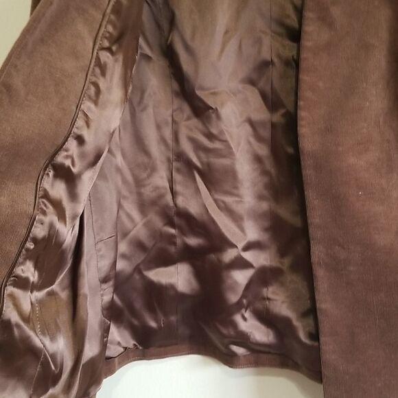 MADISON STUDIO CORDUROY BROWN JACKET W/EMBROIDERED SLEEVES Sz8 - Picture 8 of 8
